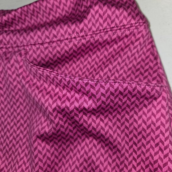 Lady Hagen Womens Golf Skort Size 8 Pink Chevron Pattern Polyester & Spandex 389 - Picture 4 of 9